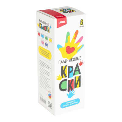 Пальчиковые краски 6 цветов по 50 мл