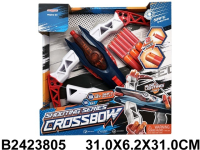 Арбалет на бат., световые и звуковые эфффекты, в комплекте 6 софт-патронов на присосках, в/к 31*6,2*