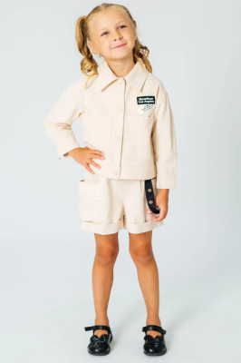 Рубашка для девочки COLABEAR бежевый