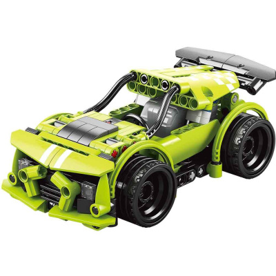 Конструктор Mioshi Tech Пуллбэк 2 в 1 Зелёный автомобиль 222 дет.,