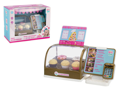 Игровой набор "Кондитерская" "Girl's club" касса со звуком, витрина светится