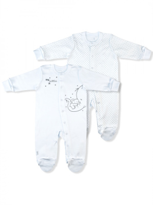 Комплект комбинезонов Мечтающий слон LEO белый