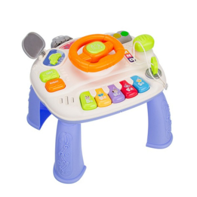 Центр развивающий Elefantino "Веселые гонки": игровой столик (25*25*21см), пианино (ноты,смех,мелоди