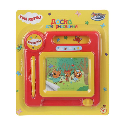 Доска для рисования, ТРИ КОТА блист. 24*21*2 см. ИГРАЕМ ВМЕСТЕ в кор.2*120шт