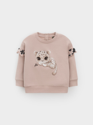 Свитшот для девочки Crockid бежевый 1305 к607