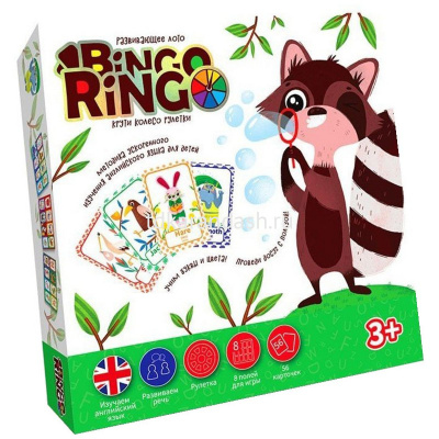 Развивающее лото серия "Bingo Ringo", рус+англ Danko Toys