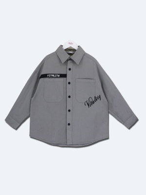 Сорочка с длинным рукавом для мальчика Deloras серый