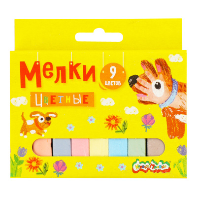 Мел цветной 9 шт Каляка-маляка МЦКМ09