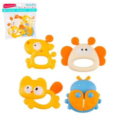 Набор погремушек "Elefantino" 4 шт., в/п 24*20*3 см