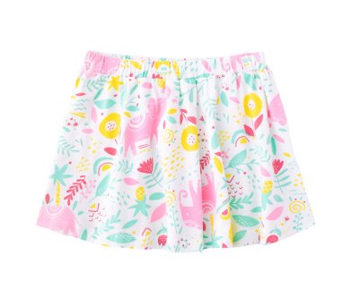 Юбка для девочки Crockid белый слоники в цветах к1260