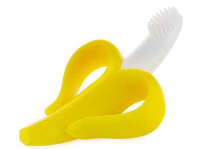 Щетка массажер для десен Пома Банан силикон в футляре