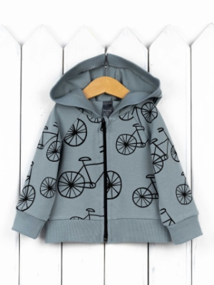 Толстовка для мальчика BABY-BOOM велосипеды на турмалине