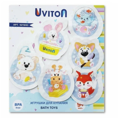 Набор для купания на присосках Купание 6шт Uviton