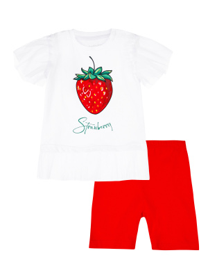 Футболка с коротким рукавом + шорты для девочки PlayToday