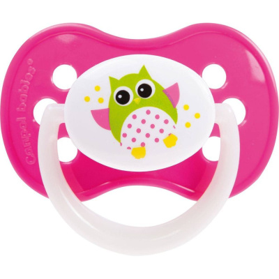 Пустышка силикон симметрричная Owl розовый18м+ Canpol Babies