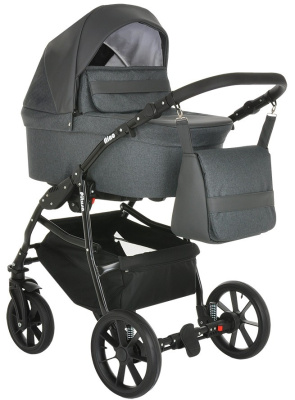 Коляска 2 в1 PITUSO Nino  короб+прогулка Grey+Кожа New Grey*