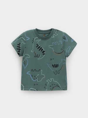 Футболка для мальчика Crockid темно-зеленый 5611 Н019 к604