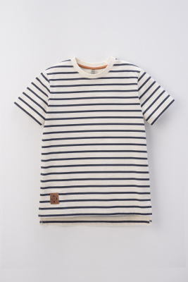 Футболка для мальчика Crockid теплое молоко полоска к622