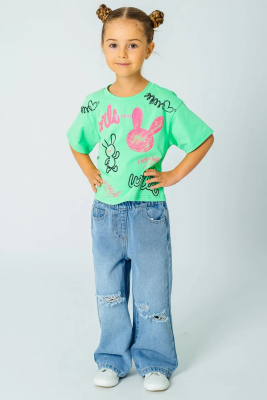 Футболка с коротким рукавом для девочки Deloras салатовый