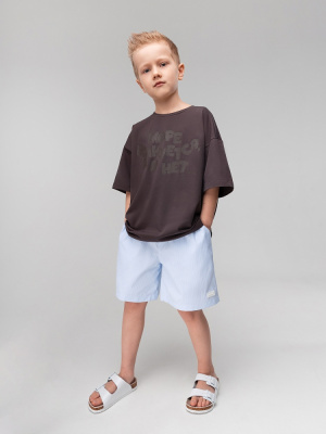 Шорты Bodo голубой/белый