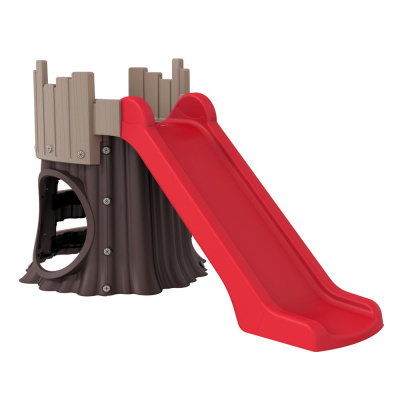Игровой Дом Tree House с горкой STARPLAY  Коричневый/Красный (204*99*109h)