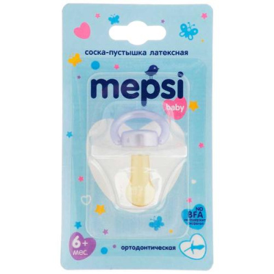 Пустышка латекс ортодон 6м+ Mepsi