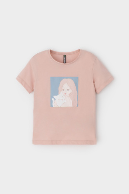 Футболка для девочки Crockid дымчатая роза к557