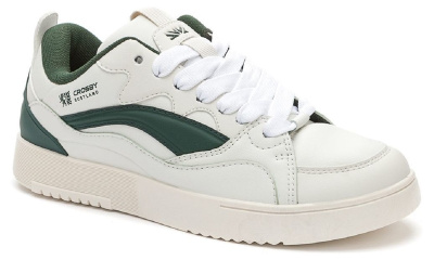 Кеды для мальчика CROSBY белый/темно-зеленый