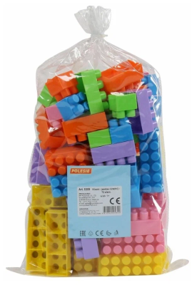 Конструктор средний 72 элемента в мешке