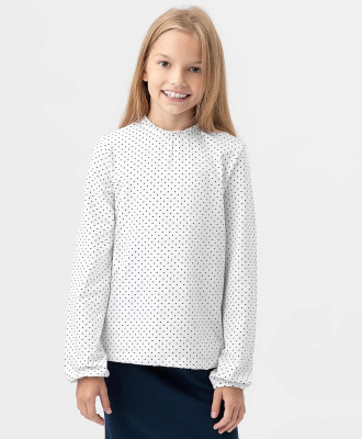 Блузка для девочки с длинным рукавом Button Blue