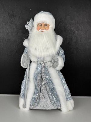 Фигура муз Дед Мороз 40см гол-сер наряд