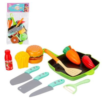 Набор "Повар "Girl`s Club", 11 предметов, продукты на липучках, в/п 38*19*5 см