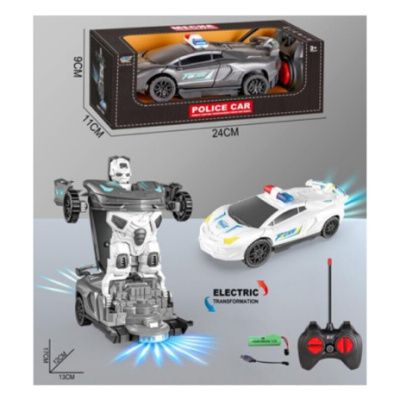 Машинка-трансформер на пульте р/у, световые эффекты, 2 цвета в ассортименте, USB зарядное устройство