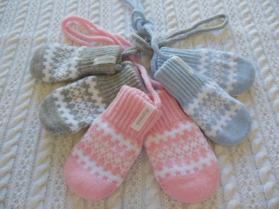 Варежки Улыбка Журавлик бесшовные от6 до12месяцев