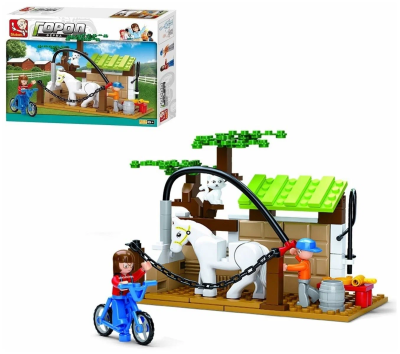 Конструктор Sluban серия Город Ферма На конюшне 110 деталей