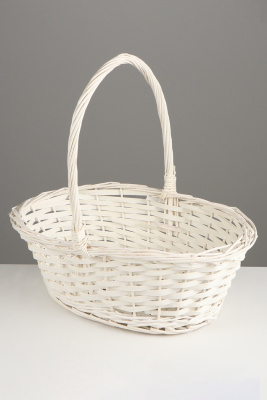 Корзина плетёная 38×30×14 см ива белая
