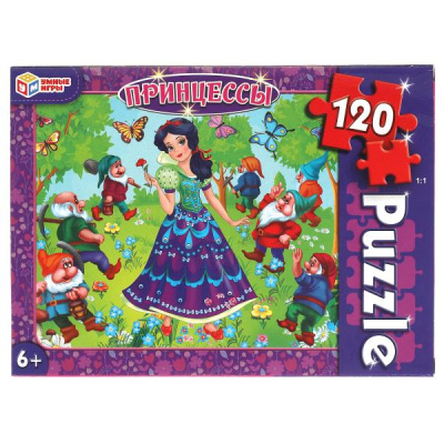 Принцессы. Puzzle 120. 180х130х25мм. Умные игры уп-8шт в кор.8уп