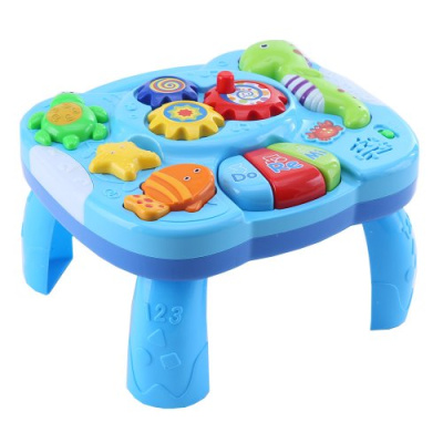 Развивающий столик TOT KIDS 2в1 МОРСКОЙ (свет,звук) 27,5*25*18 см (в кор.24 шт.)