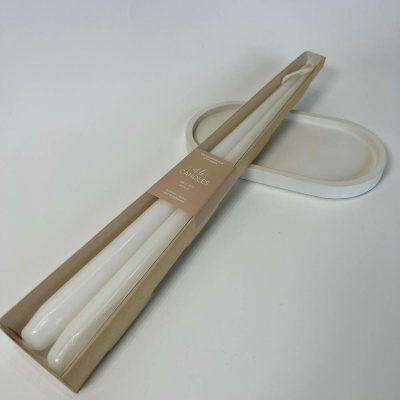 Свеча коническая ALDE CANDLES 42см Оттенок №1 белый 2шт/уп