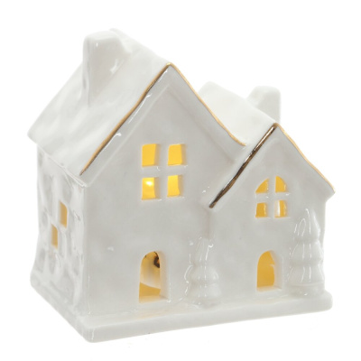 Фигурка декоративная Домик с подсветкой (2хLR44), L5 W8 H8 см