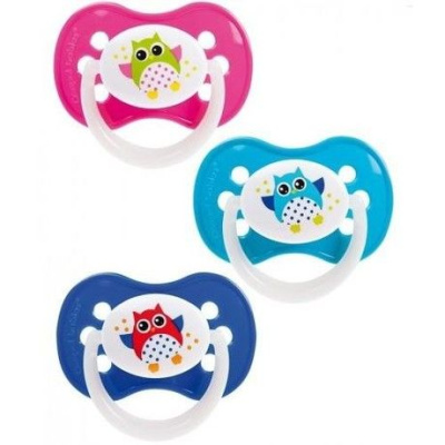 Пустышка силиконовая симметричная Owl 18 м+ Canpol Babies
