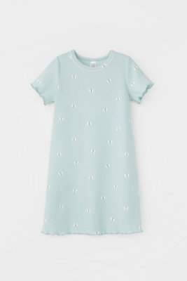 Сорочка ночная Crockid голубой опал бабочки