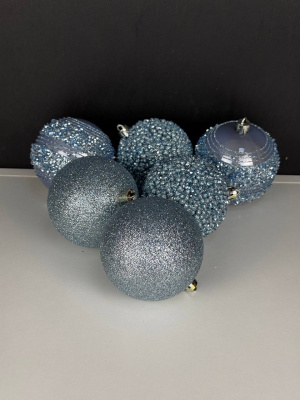 Шар в тубе 8 см голубой