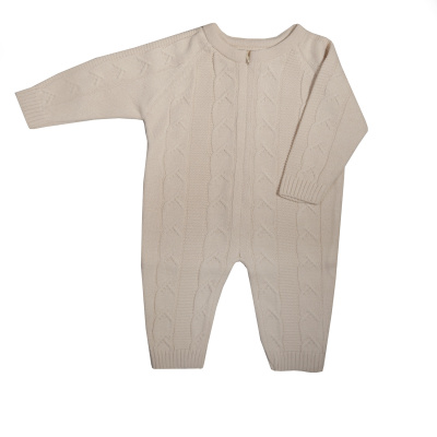 Комбинезон вязаный Babyedel Косы на молнии