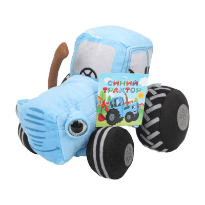 Игрушка мягкая СИНИЙ ТРАКТОР 20см, муз. чип,  глаза глиттер в пак МУЛЬТИ-ПУЛЬТИ в кор.24шт