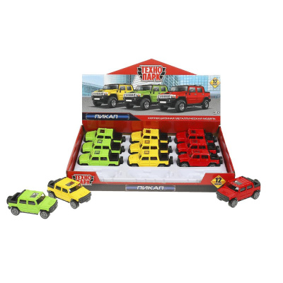 Машина металл ПИКАП, 11 см., инерц., в асс., дисп. Технопарк 