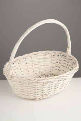 Корзина плетёная 33×25×13 см ива белая