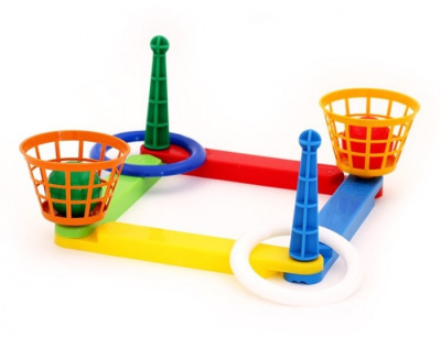 Кольцеброс 2 кольца 2 корзины 2 мячика