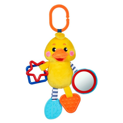 Подвеска с прорезывателем и зеркальцем Утенок Жирафики