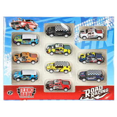 Машина металл ROAD RACING набор СУПЕРКАР 6,8 см Технопарк 